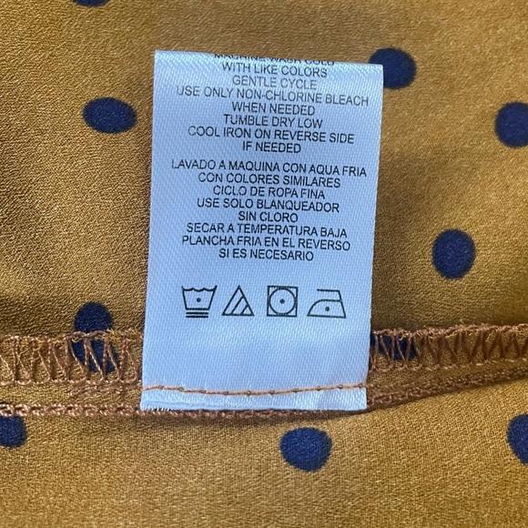 CRAVE FAME BY ALMOST FAMOUS Lantern Sleeve Polka Dot Peplum Top Sz. S - NWT - Picture 6 of 6